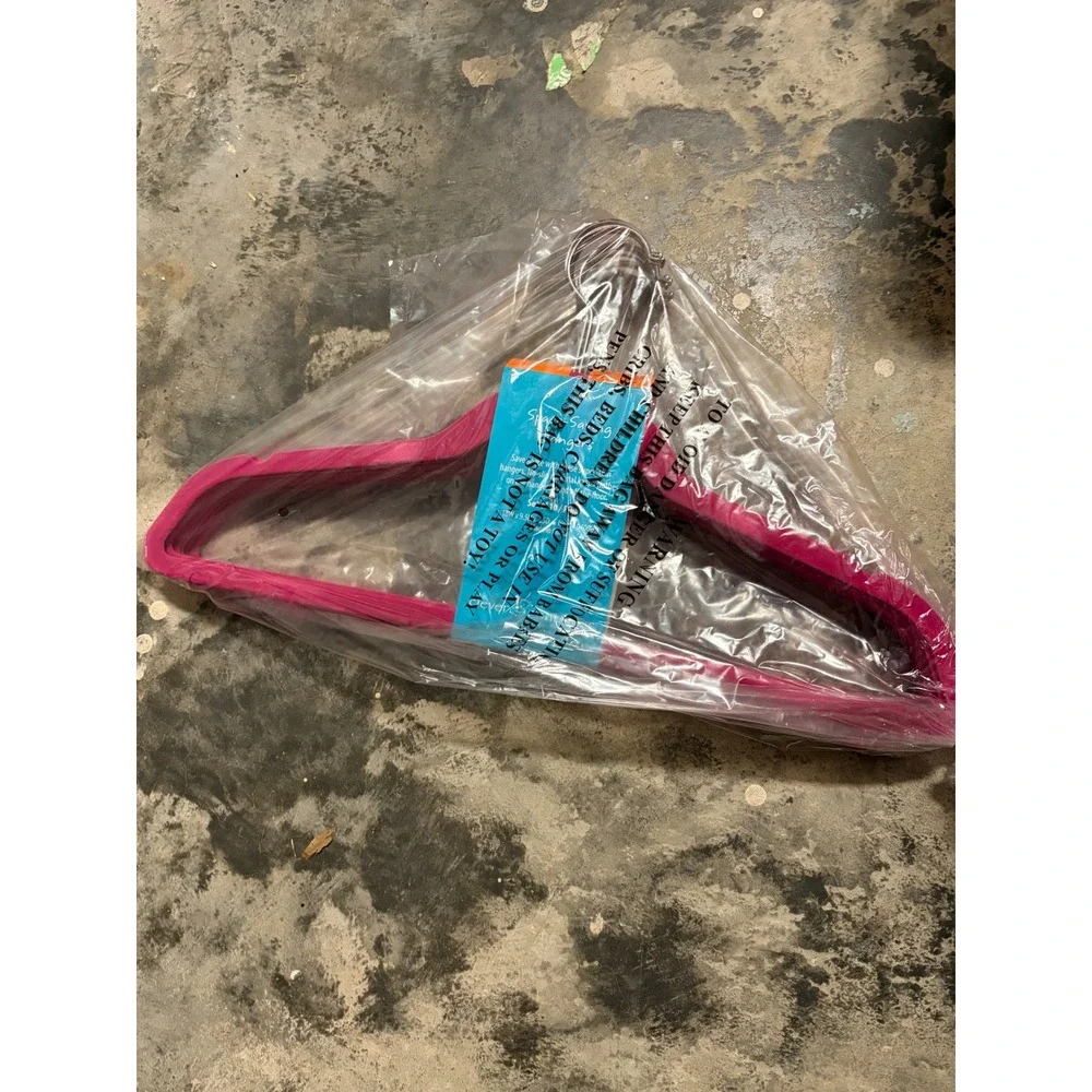 New Hot Pink Saving Space Hanger Set of 10 Slim Closet Organizer New ADULT SIZE